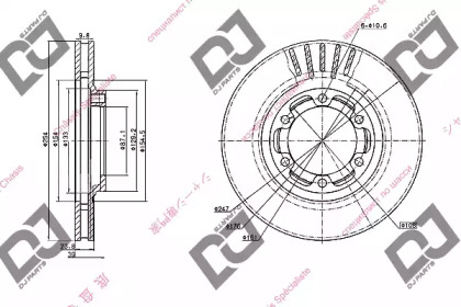 Тормозной диск DJ PARTS BD1031